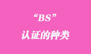BS認(rèn)證的種類