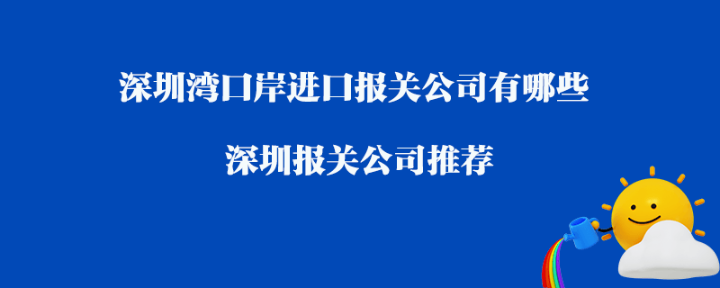 深圳灣口岸進(jìn)口報(bào)關(guān)公司有哪些？深圳報(bào)關(guān)公司推薦