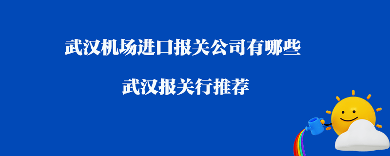 武漢機(jī)場(chǎng)進(jìn)口報(bào)關(guān)公司有哪些？武漢報(bào)關(guān)行推薦