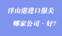 洋山港進(jìn)口報關(guān)公司哪家好?