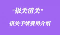 報關(guān)手續(xù)費用